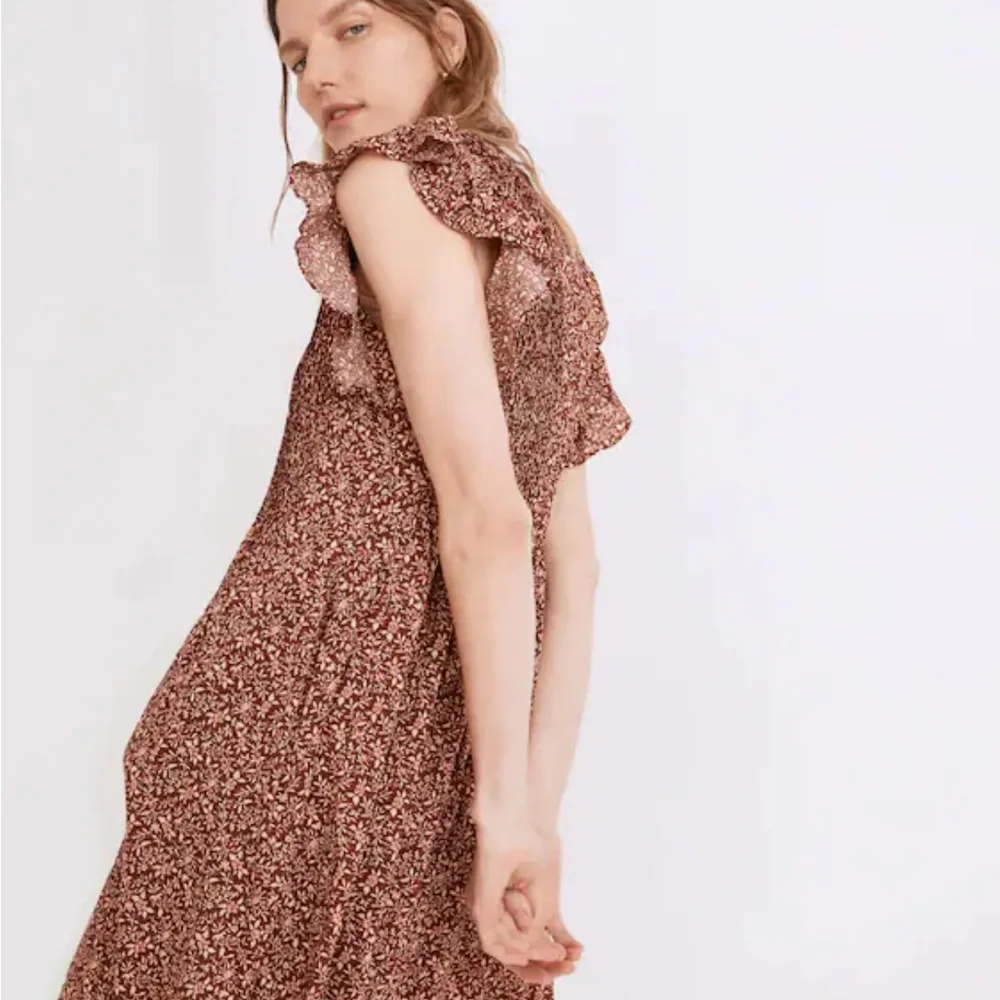 MADEWELL Pintuck Mini Dress in‎ Florentine Floral size Small